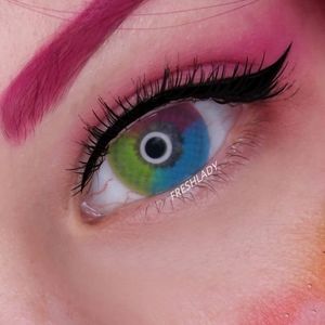 Fresh Lady Multi Colored Rainbow Lenses